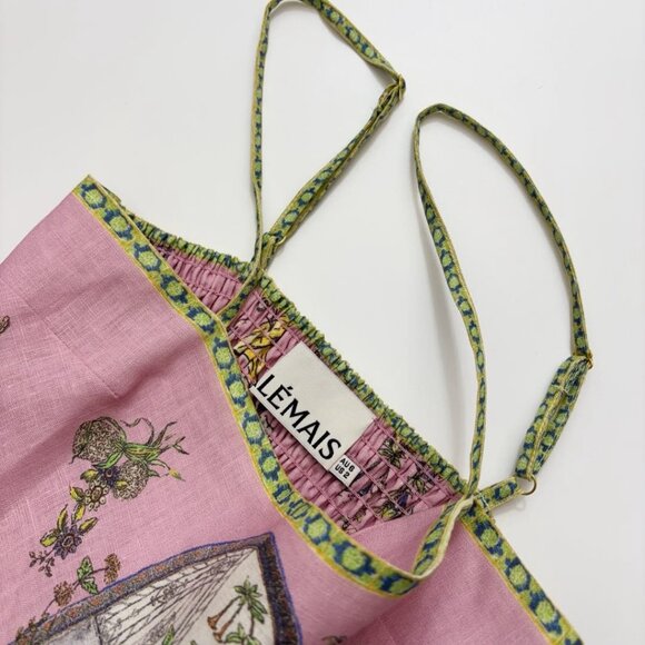 ALEMAIS Multicolour Monte Midi Dress in Linen - Picture 7 of 16